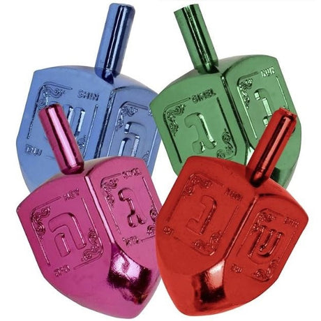 Ner Mitzvah Metallic Dreidal Small {Holiday-Chanukah-Dreidlech} Manchester Judaica