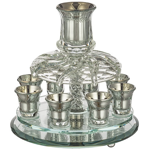 Crystal Wine Fountain 33*25 cm with 8 Small Cups