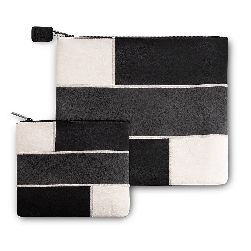 Tallis Tefillin Set 36x34 cm, Black Gray and White