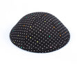 Chai Kippah - Black With Dots {Judaica-Clothing-Kappel} Manchester Judaica
