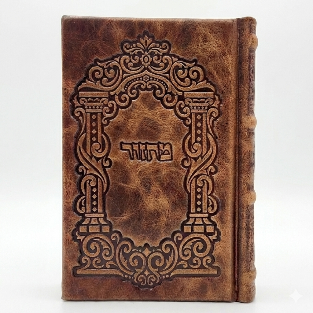 Leather Siddur Es Rotzon Sefard XL - Antique 25 {ספרים-תפילות-סדור} Manchester Judaica