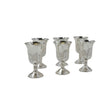 Silver Plated Bronfen Cups - 6 pcs {Judaica-Tabletop-Wine & Liquor} Manchester Judaica