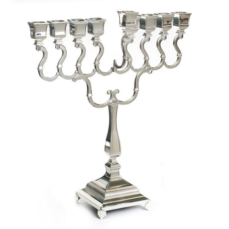 Silver Plated Menorah 38Cm. {Holiday-Chanukah-Menorah} Manchester Judaica
