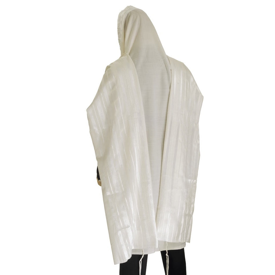 Tallis Rechalim - White Stripes {Judaica-Clothing-Tallis} Manchester Judaica