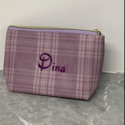 Checked Cosmetic Bag {Embroidery & Sewing} Manchester Judaica