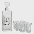 Liquor Set Bottle + 6 Cups 17382 {Judaica-Tabletop-Wine & Liquor} Manchester Judaica