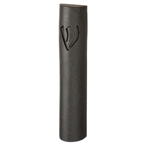 Polyresin Mezuzah 15 Cm - Stone Like - Black {Judaica-Home-Mezuzah Holder} Manchester Judaica