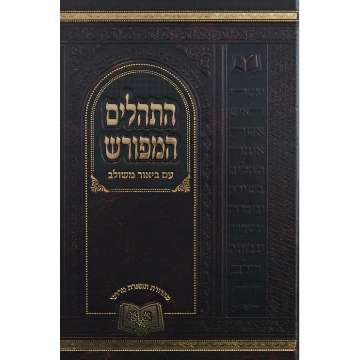 תהלים המפורש ע"ב משולב בלי מבוא 17 ס"מ {ספרים-תפילות-תהלים} Manchester Judaica