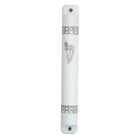 Wood Mezuzah 20Cm - White {Judaica-Home-Mezuzah Holder} Manchester Judaica