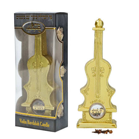 Violin Havdalah Candle Gold - Mini