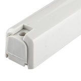 Plastic Mezuzah 12cm - White With Silver Shin