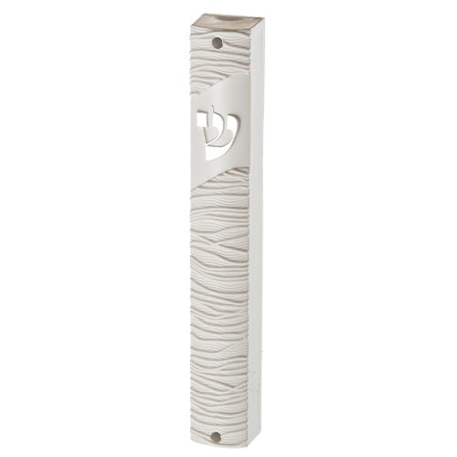 Plastic Mezuza 15 cm White