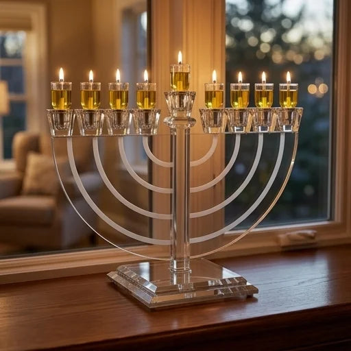 Crystal Elegant Menorah 22x30 cm