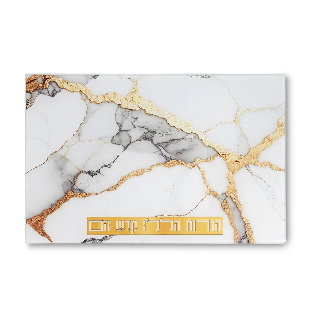 Reinforced glass tray for Chanukiah 42X28