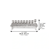 Flip Top Metal Menorah 10*28 cm - Silver Finish