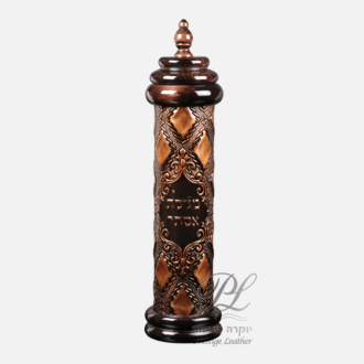 Leather Megillah Holder Bronze 40cm