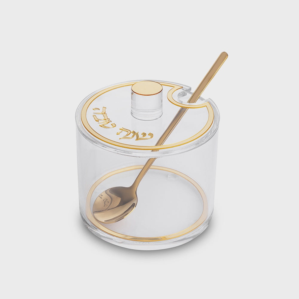 Acrilic Honey Dish, 8.5 cm {Holiday-Rosh Hashanah-Honey Dishes} Manchester Judaica