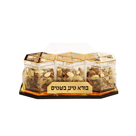 Acrylic Besomim Holder - 3 Piece {Judaica-Shabbos-Havdolah} Manchester Judaica