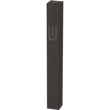 Aluminum Mezuzah 15 cm - Matte Black, Printed "SHIN" {Judaica-Home-Mezuzah Holder} Manchester Judaica