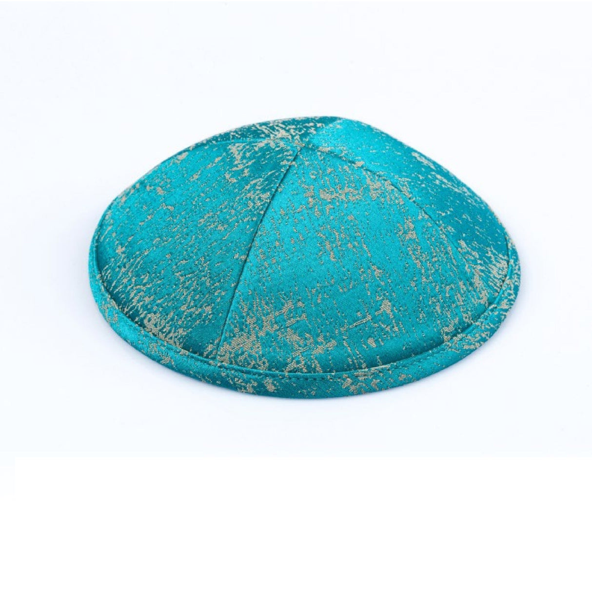 Chai Kippah - Blue With Gold Splash