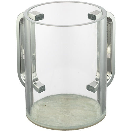 Clear Washing Cup 13 cm - SILVER Handles