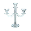 Crystal Candalabra 3 Branch 26Cm {Judaica-Lecht-Candlesticks, Candelabra} Manchester Judaica