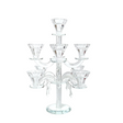Crystal Candalabra 9 branch 33cm {Judaica-Lecht-Candlesticks, Candelabra} Manchester Judaica
