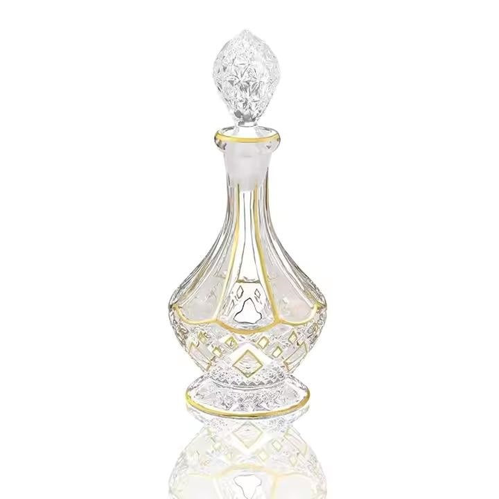 Crystal Decanter 725 Ml 012G {Judaica-Tabletop-Wine Bottle & Accessories} Manchester Judaica