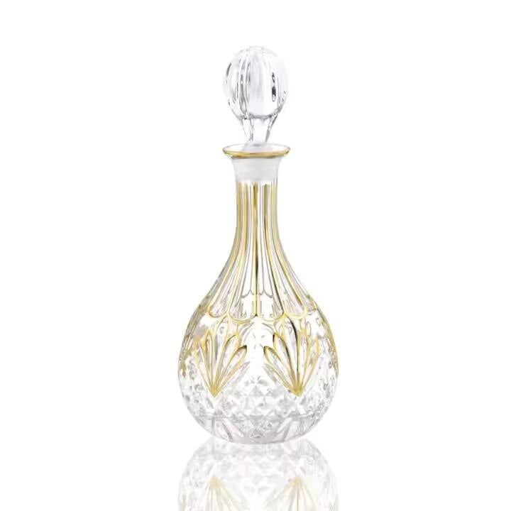 Crystal Decanter 850 Ml 015G {Judaica-Tabletop-Wine Bottle & Accessories} Manchester Judaica