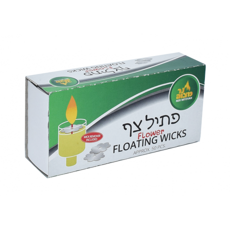 Floating Flower Wicks Large Round {Judaica-Lecht-Candles & Accessories} Manchester Judaica