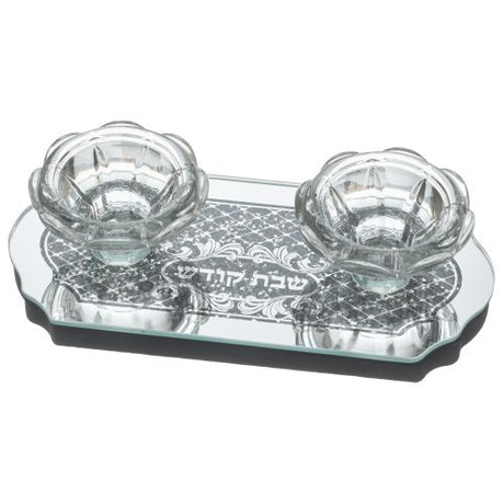 Glass Candlesticks with Stones 20*9.5 cm