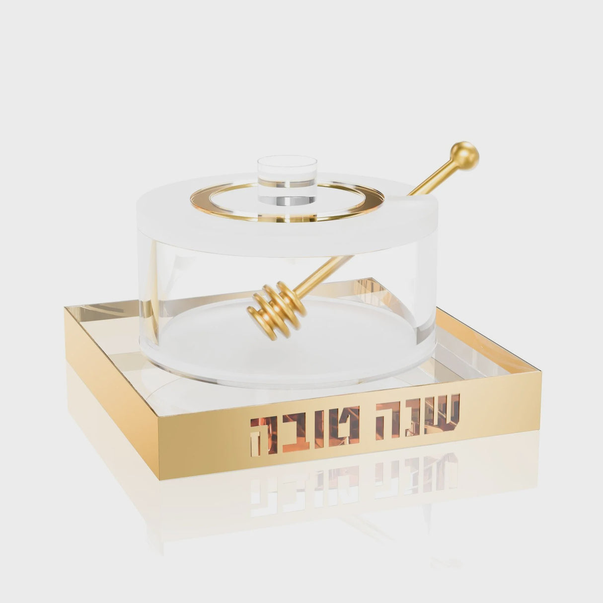 Lucent Honey Dish - Gold