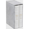 Machzor Rosh Hashanah and Yom Kippur 2 Vol Slipcased Set Mid Size Sefard Faux Leather - White