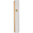 Polymer Mezuzah 12 cm, Stone - Like, White - Gold {Judaica-Home-Mezuzah Holder} Manchester Judaica