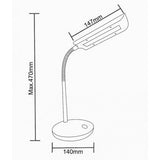 Shabbos Desk LED Lamp - Silver
