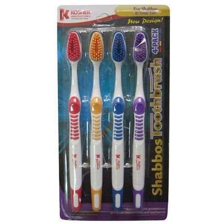 Shabbos Toothbrush™ 4-Pack - Price INCLUDES VAT {General} Manchester Judaica