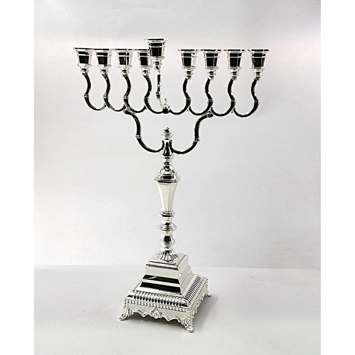 Silver Plated Menorah 42cm. {Holiday-Chanukah-Menorah} Manchester Judaica