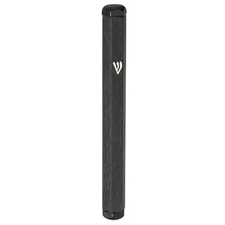 Aluminum Mezuzah 15Cm - Black 23518 {Judaica-Home-Mezuzah Holder} Manchester Judaica