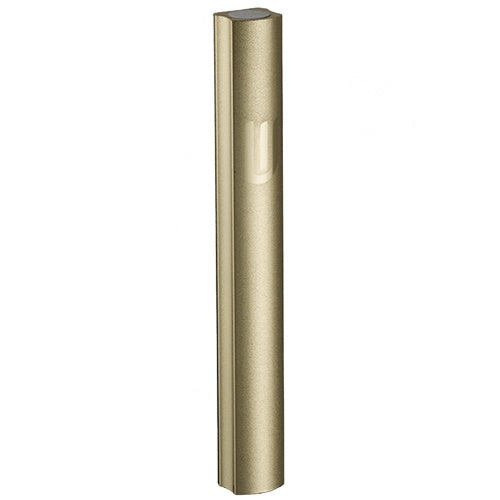 Aluminum Mezuzah 15Cm - Dotted Design In Gold {Judaica-Home-Mezuzah Holder} Manchester Judaica