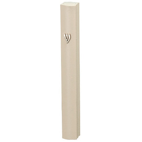 Aluminum Mezuzah 15cm - Matte White Judaica-Home-Mezuzah Holder 20687 Manchester Judaica