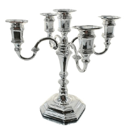 Candelabra 5 Branch {Judaica-Lecht-Candlesticks, Candelabra} Manchester Judaica