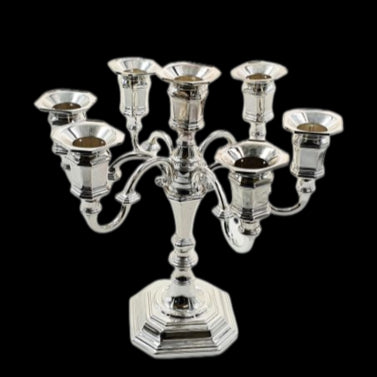 Candelabra 7 branch Judaica-Lecht-Candlesticks, Candelabra 12390 Manchester Judaica