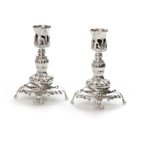 Candlesticks Pair 13Cm 490 {Judaica-Lecht-Candlesticks, Candelabra} Manchester Judaica