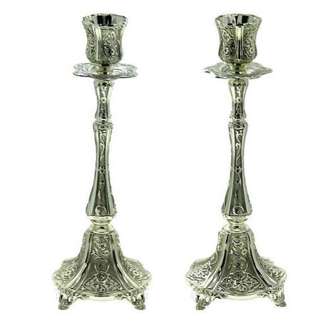 Candlesticks Pair 28Cm {Judaica-Lecht-Candlesticks, Candelabra} Manchester Judaica