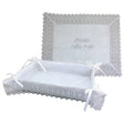 Challah Stand And Cover With Embroidery & Lace {Judaica-Tabletop-Challah Cover} Manchester Judaica