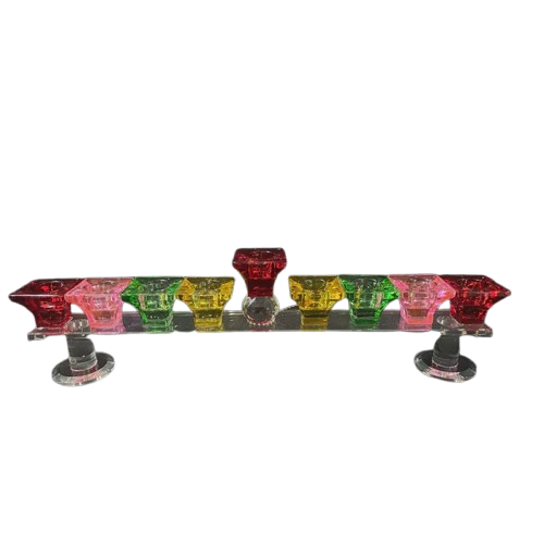 Coloured Crystal Menorah