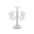 Crystal Candelabra 5 Branch 13053 {Judaica-Lecht-Candlesticks, Candelabra} Manchester Judaica