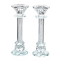 Crystal Candlesticks pair 16cm 13057 Judaica-Lecht-Candlesticks, Candelabra 12354 Manchester Judaica