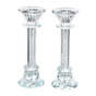 Crystal Candlesticks pair 24cm 13060 {Judaica-Lecht-Candlesticks, Candelabra} Manchester Judaica