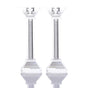 Crystal Candlesticks pair 24cm Judaica-Lecht-Candlesticks, Candelabra 511 Manchester Judaica